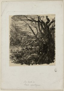 Lake in the Mountains, from Revue Fantaisiste by Rodolphe Bresdin