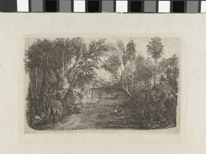 Landscape with Stream and Trees on Banks by Rodolphe Bresdin