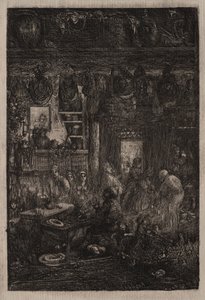 Moldavian Interior by Rodolphe Bresdin