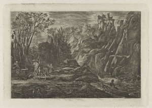 Rider and Death in the Landscape by Rodolphe Bresdin