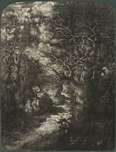 The Holy Family at Rest Beside a Stream by Rodolphe Bresdin