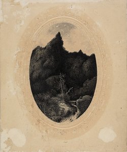 The Traveler in the Mountains by Rodolphe Bresdin