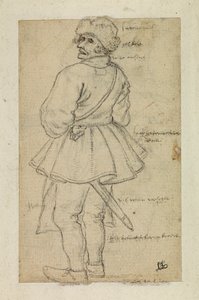 Man seen from the back (verso) by Roelandt Jacobsz and Bruegel Pieter the Elder Savery
