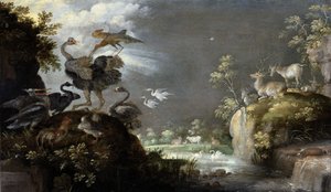 Landscape with Ostrich, c.1625