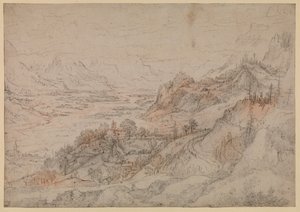 Mountain landscape - Inn Valley in the Tyrol, 1607 by Roelandt Jacobsz. Savery