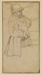 Peasant carrying a jar, recto, 16th century