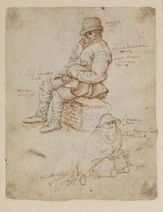 Two seated figures by Roelandt Jacobsz. Savery