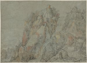 Mountainous Landscape with Castles and Waterfalls by Roelandt Savery