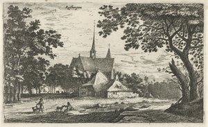 View of the Saint Willibrord Church in Klein-Zundert Village Views in the Northern Netherlands (series title) by Roelant Roghman