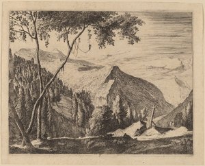 Rocky Landscape with Cross by Roelant Roghman and Melchior Küsel