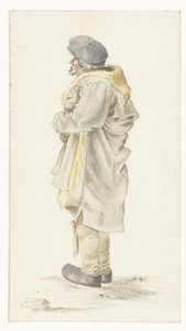 Standing Man in a Fur-Lined Coat
