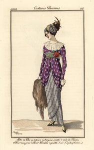 Woman in Tea Gown, Sheath Dress and Turban by Roger Broders