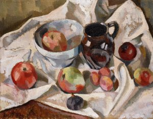 Still Life with Apples, Plums and a Jug