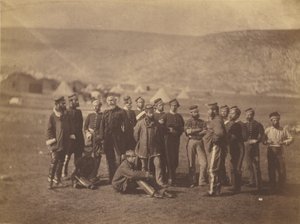 Col. Doherty, Officers and Men. 13th Light Dragoons by Roger Fenton