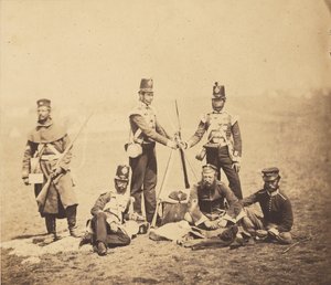 English Infantry Piling Arms by Roger Fenton