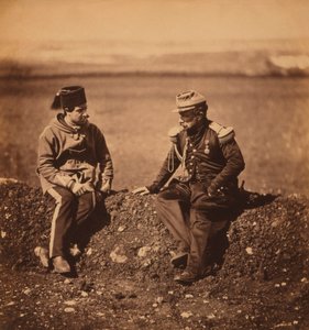 French General Cisse, Chief-of-Staff to General Pierre Bosquet, and Aide-de-Camp, Portrait during Crimean War, Crimea, Ukraine by Roger Fenton