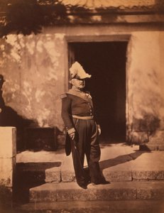 French Marechal Pelissier, Full-Length Portrait in Uniform and Hat, Standing in front of Building, Crimean War, Crimea, Ukraine
