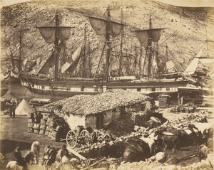 Harbour of Balaklava, the Cattle Pier by Roger Fenton