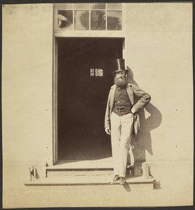 Man Standing in a Doorway at Hythe Barracks by Roger Fenton