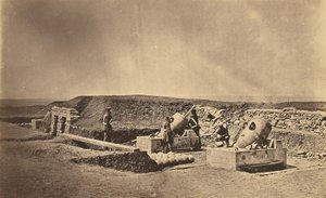 Mortar Batteries in Front of Picquet House, Light Division by Roger Fenton