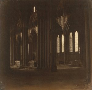 Salisbury Cathedral - The Nave, from the South Transept, 1858