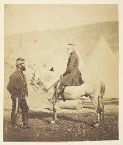 Sir James York Scarlett (1799-1880), General, led Charge of Heavy Brigade, Balaclava (left); Edward William Lowe (1820-1880), General (right); Taken at the Crimea by Roger Fenton