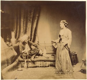 Smoker and Dancing Girl by Roger Fenton