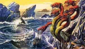 Scylla attacking Odysseus