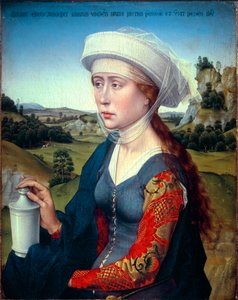 Triptych of the Braque Family: Representation of Saint Mary Magdalene (Right Panel)