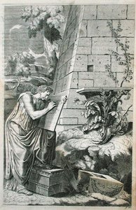 Classical scene of an architect at work, illustration from Chambray