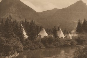 Up the Cutbank, Piegan, Montana, 1915 by Roland W. Reed