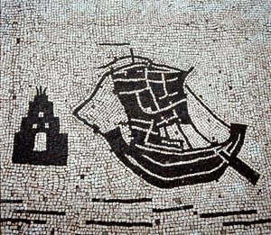 A ship in the port of Ostia