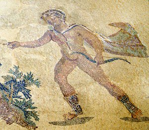 Apollo and Daphne, Detail of Apollo, House of Dionysos, Paphos, Cyprus
