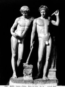 Castor and Pollux or Orestes and Pylades, group from San Ildefonso by Roman