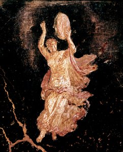 Dancer with tambourine (fresco) by Roman