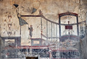 Detail (Roman fresco, Herculanum) by Roman