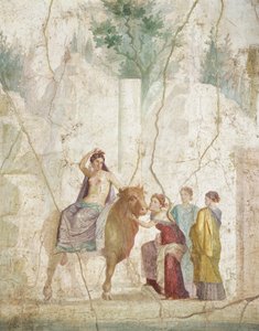 Fresco Depicting Rape of Europe, from Pompeii, Roman Civilization by Roman