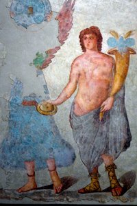 Genie Holding a Horn of Abundance. Late 2nd and Early 3rd century by Roman