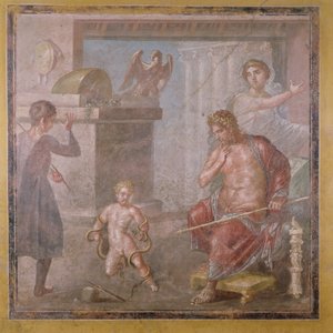 Hercules Strangling the Serpents as a Child, Casa dei Vettii, c.50-79 AD by Roman