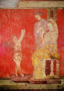 Initiation Rites of the Cult of Dionysus, Fresco from the Villa Dei Mysteri by Roman