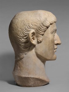 Marble Portrait Head of the Emperor Constantine I by Roman
