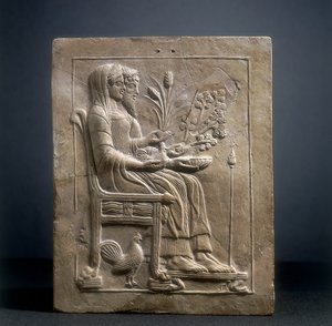 Pinax of Persephone and Pluto in Hades