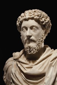 Portrait bust of Emperor Marcus Aurelius by Roman