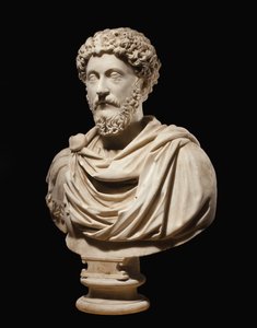 Portrait bust of Emperor Marcus Aurelius by Roman