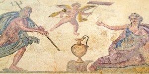 Poseidon and Amymone, House of Dionysos, Paphos, Cyprus by Roman