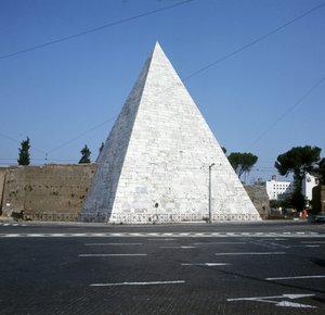 Pyramid of Cestius, Rome by Roman