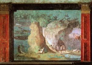 Roman Art: Scene from the Odyssey. Ulysses in the Palace of Circe, 50-40 BC by Roman