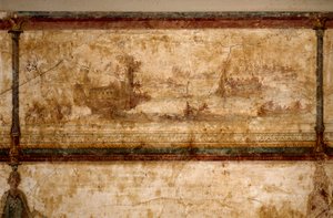 Roman Art: maritime scene, with birems and triremes