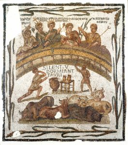 Roman Antiquity: Banquet Scene of the Confraternity of the Amphitheatre by Roman