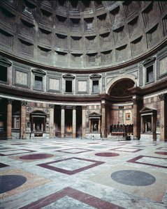 Roman Art. View of the Interior of the Pantheon, Built at the Time of Marcus Vipsanius Agrippa